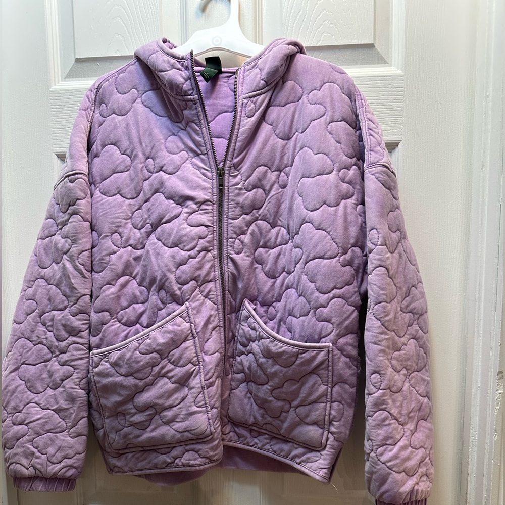 NWT Lavender Quilted Hooded Jacket Super Cute!